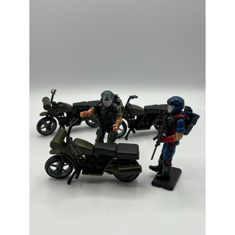 Power Team Elite World Peacekeepers Motorbike x 3 1:18 3.75 Scale GI Joe - H-5 - Picture 8 of 9